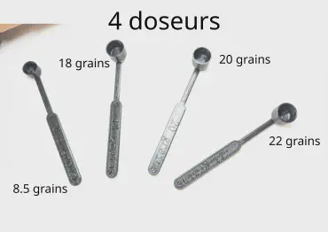 Doseurs poudre noire (x4)